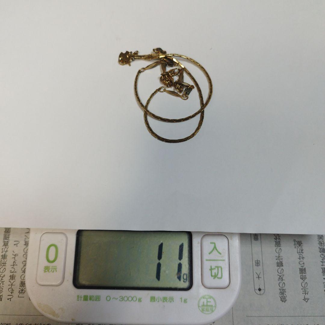 刻印あり K18使用の金のネックレスと金の指輪 チェーン　18金　関東から発送