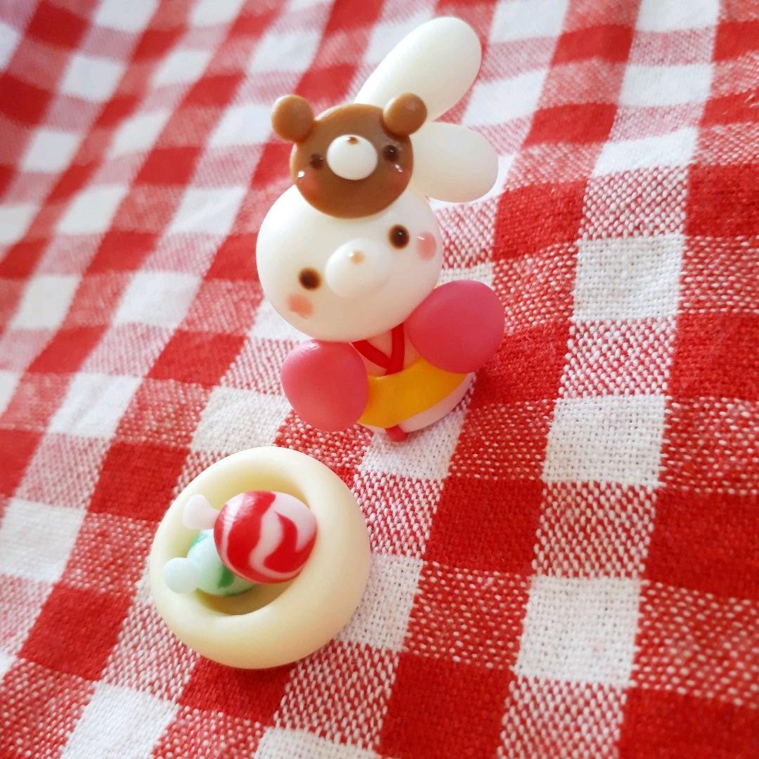 お祭り♡うさぎちゃん♡くまお面