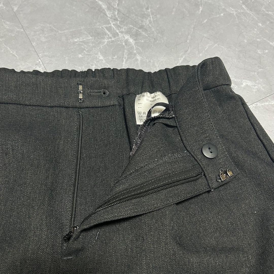 【スーツセレクト】レディース パンツ スーツ セットアップ ノーカラー 4S