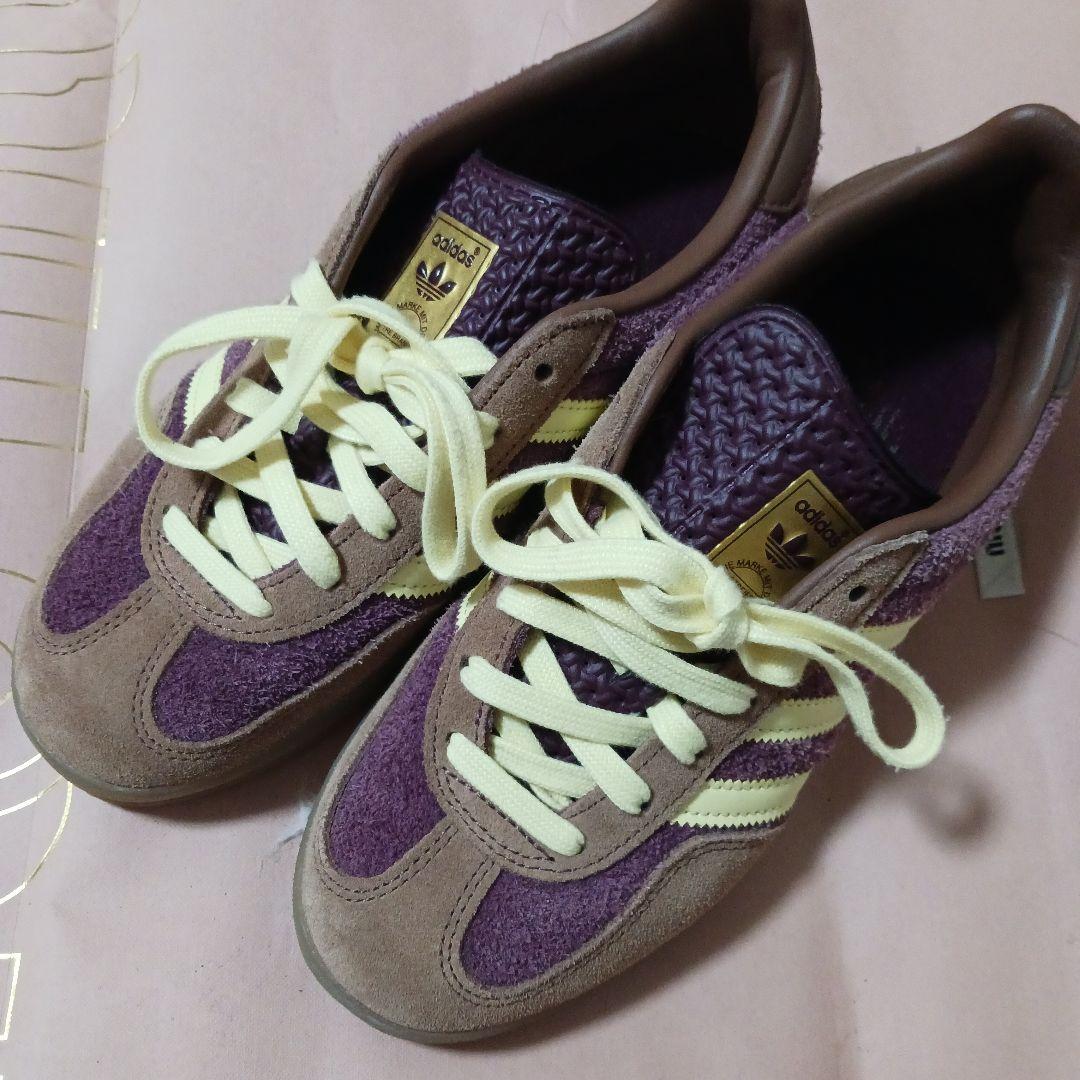 H*i様 adidas Gazelle パープル/ブラウン スニーカー