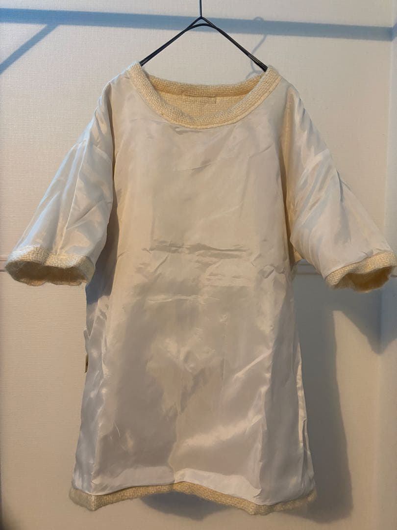 初期UNDER COVER アイボリー オーバーサイズTシャツ　ポケT ポケット