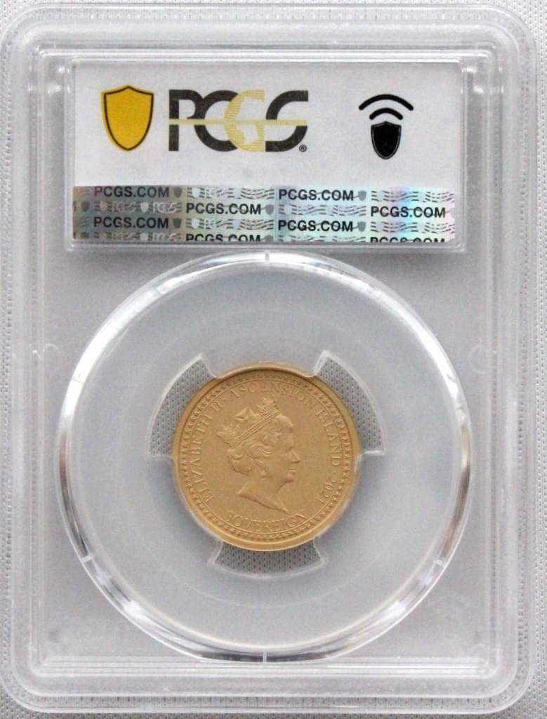 2021年 アセンション島 ジョセフ ボノミ ソブリン 金貨 PCGS PR70