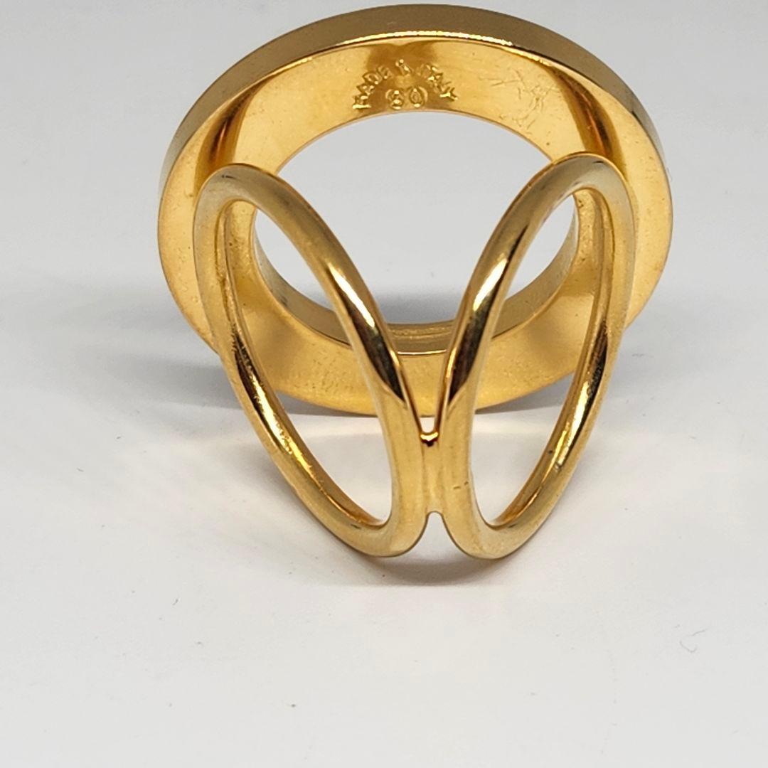 CELINE セリーヌ スカーフリング ゴールド イタリア製 ロゴ PARIS