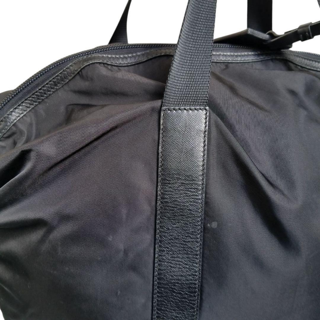 大容量 PRADA プラダ ブラック ナイロン ボストンバッグ 旅行鞄