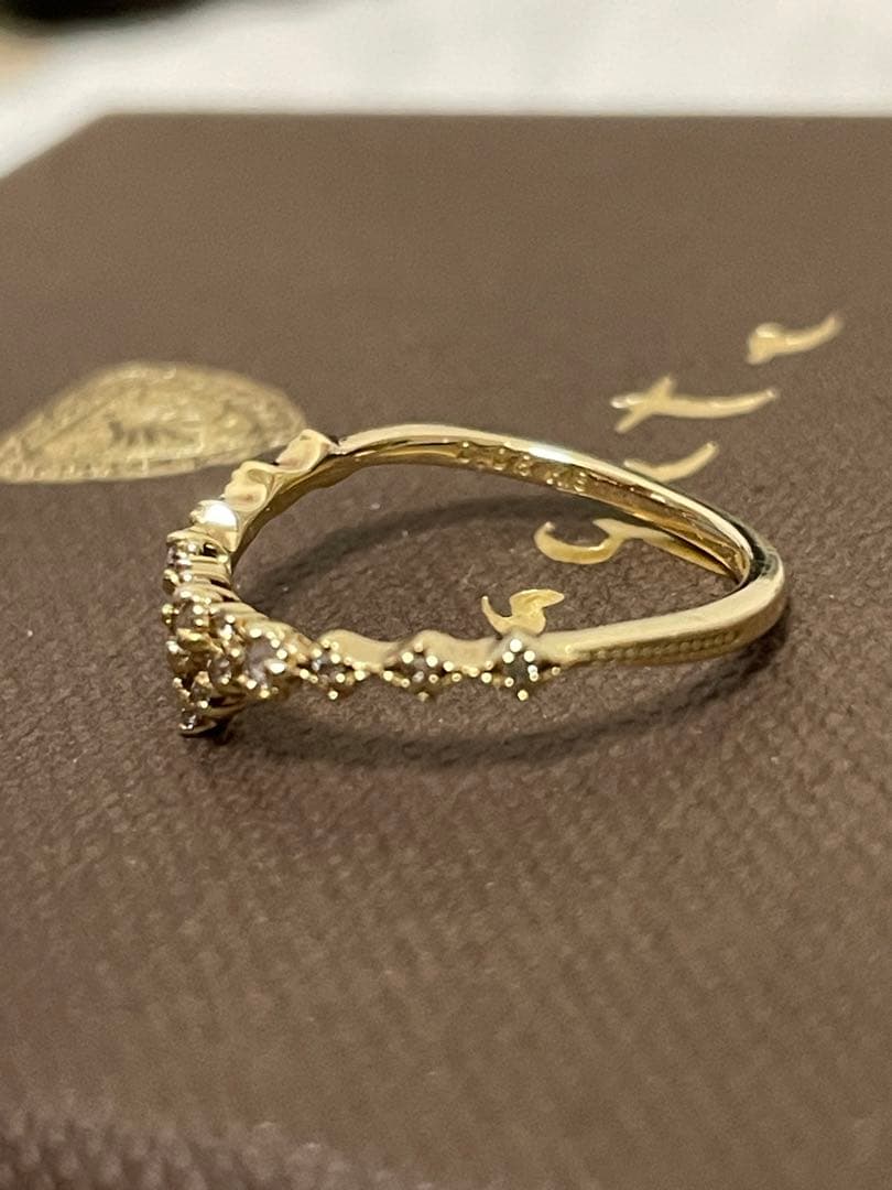 アガット agete K18 ダイヤリング 7号