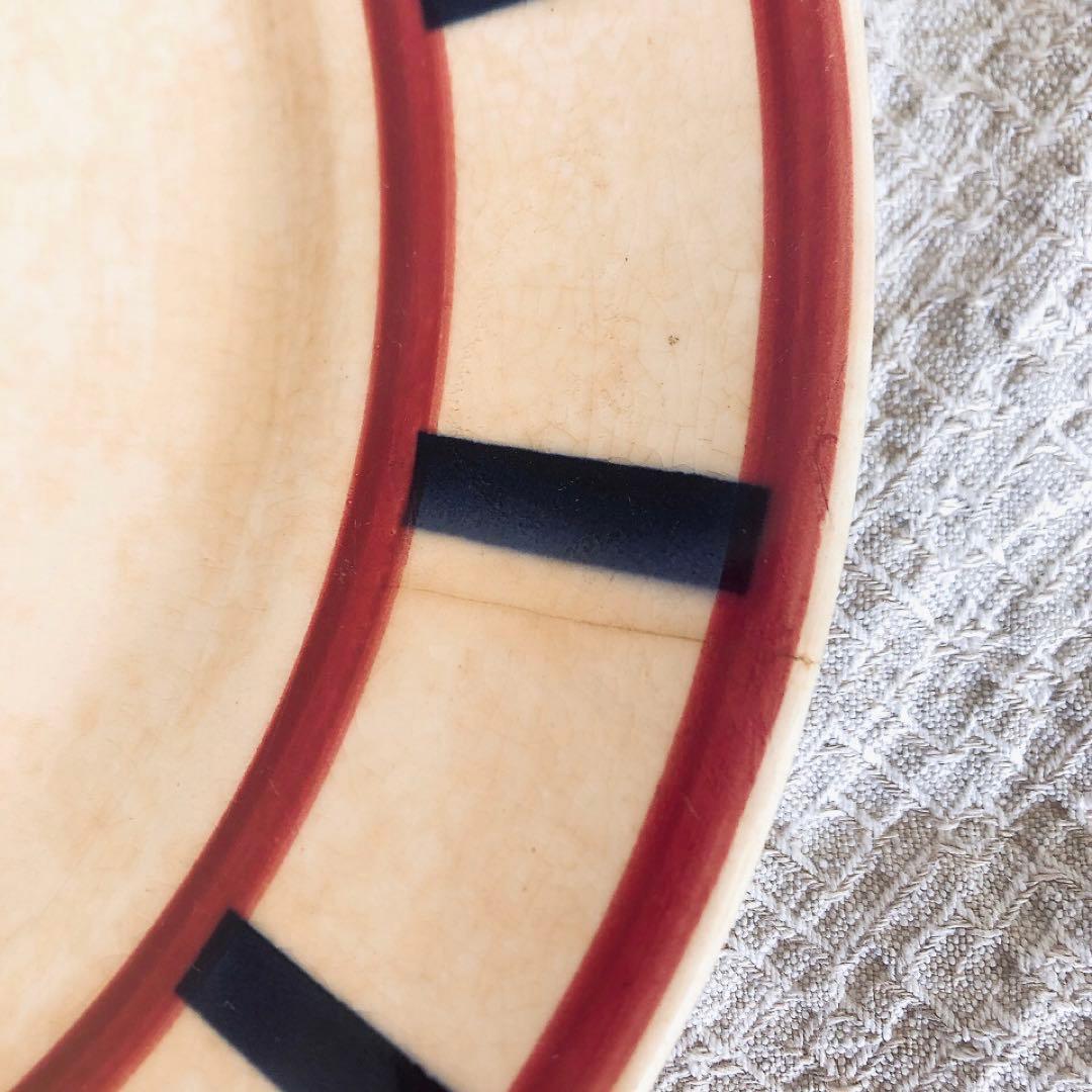 希少 クレイユモントローHBCM べアン バスク柄　ディナープレートB フランス