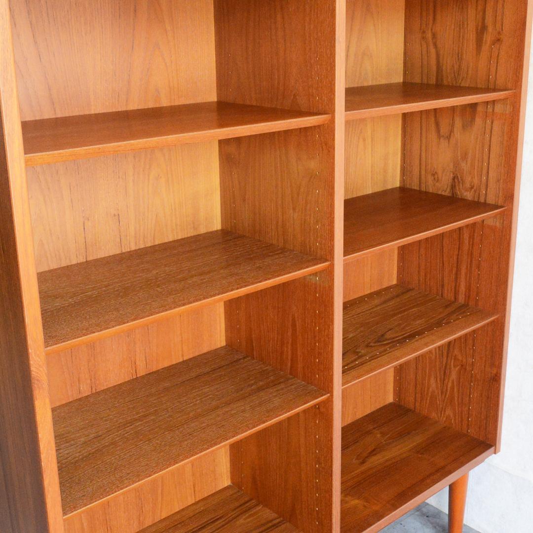 デンマーク 北欧ヴィンテージ チーク ブックシェルフ 北欧家具 ディスプレイ