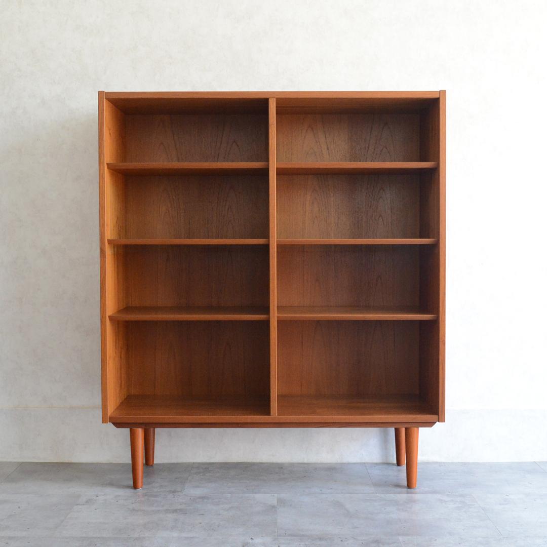 デンマーク 北欧ヴィンテージ チーク ブックシェルフ 北欧家具 ディスプレイ
