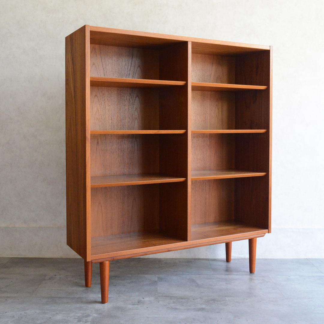デンマーク 北欧ヴィンテージ チーク ブックシェルフ 北欧家具 ディスプレイ