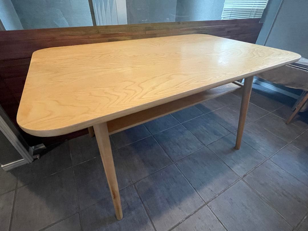 TSST 美品■天然木 ダイニングテーブル/デスク 棚付き■北欧◾️検ウニコ