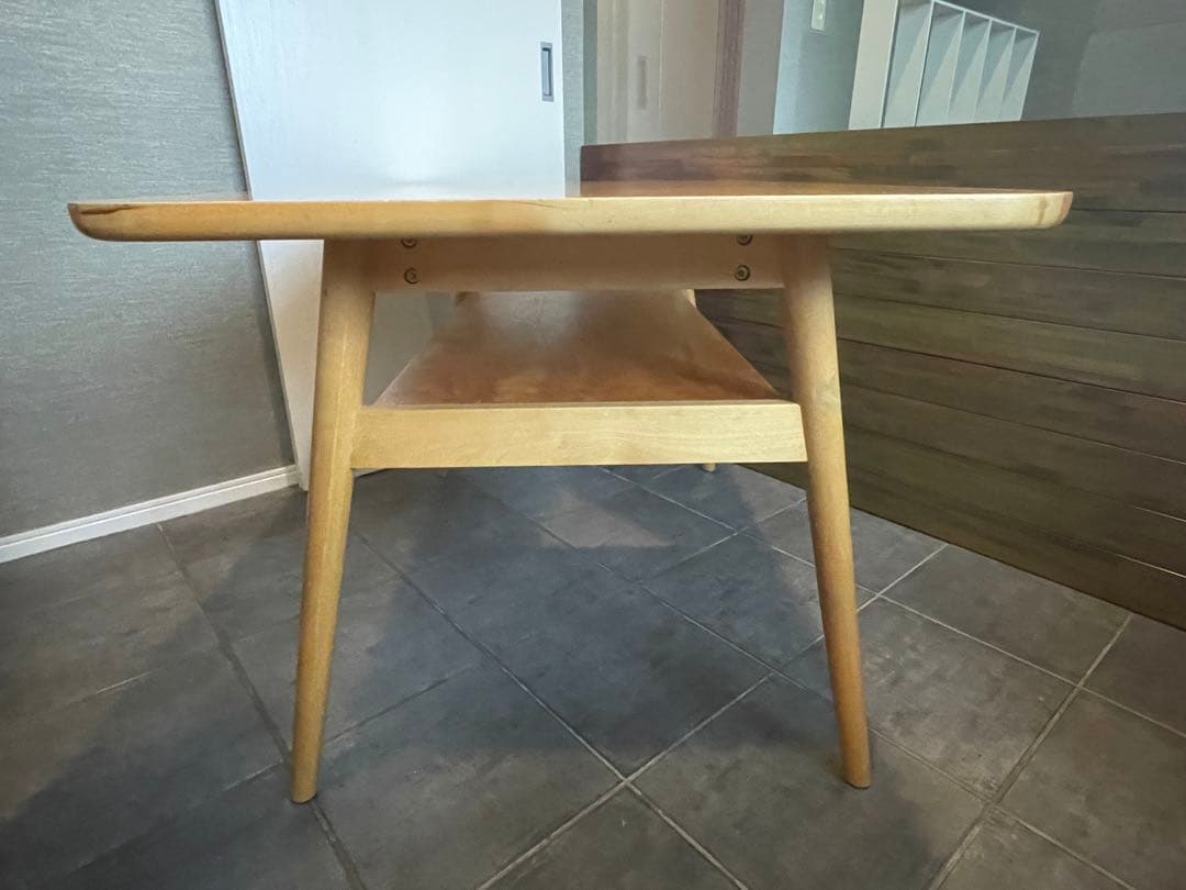 TSST 美品■天然木 ダイニングテーブル/デスク 棚付き■北欧◾️検ウニコ