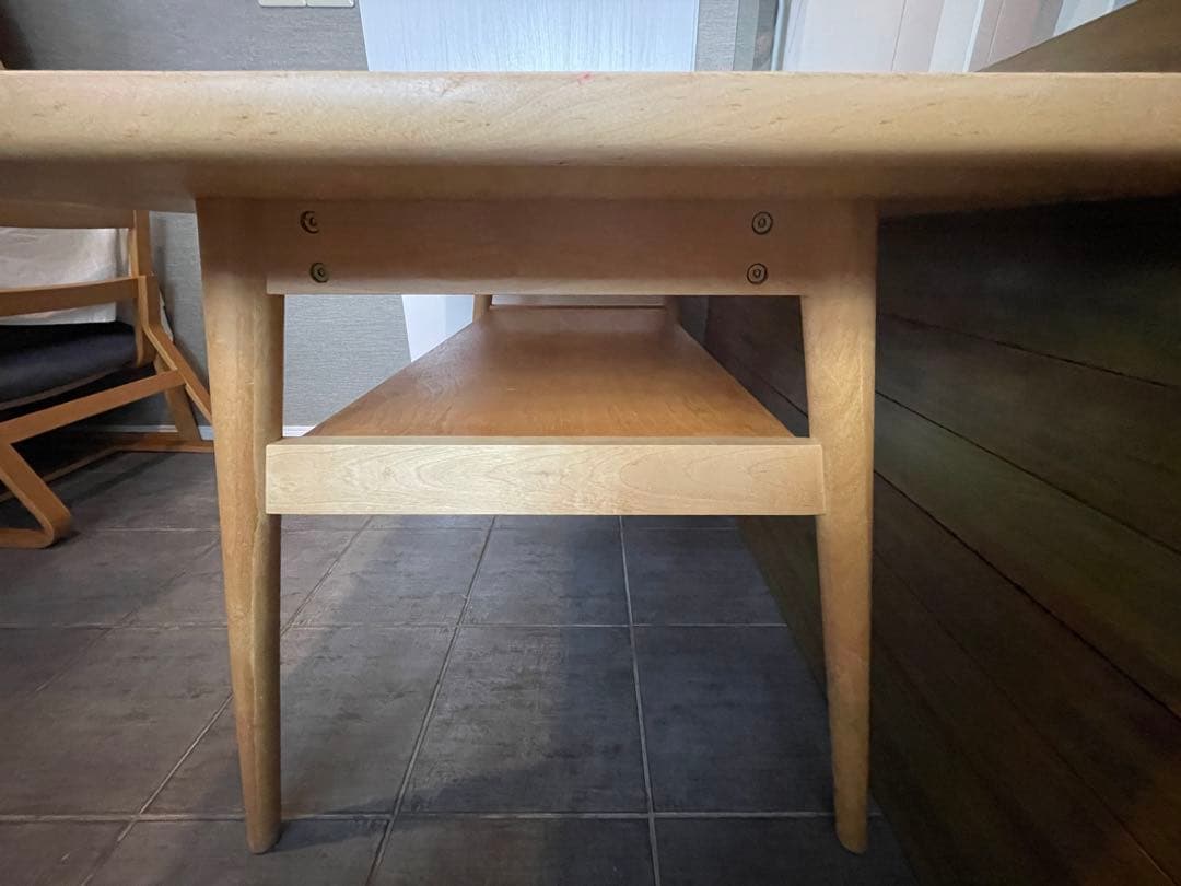 TSST 美品■天然木 ダイニングテーブル/デスク 棚付き■北欧◾️検ウニコ