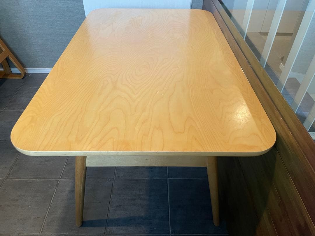 TSST 美品■天然木 ダイニングテーブル/デスク 棚付き■北欧◾️検ウニコ