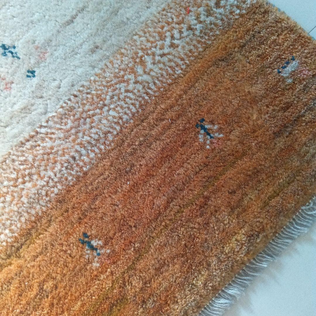 ギャベ　ストライプデザインラグ 　　　マット