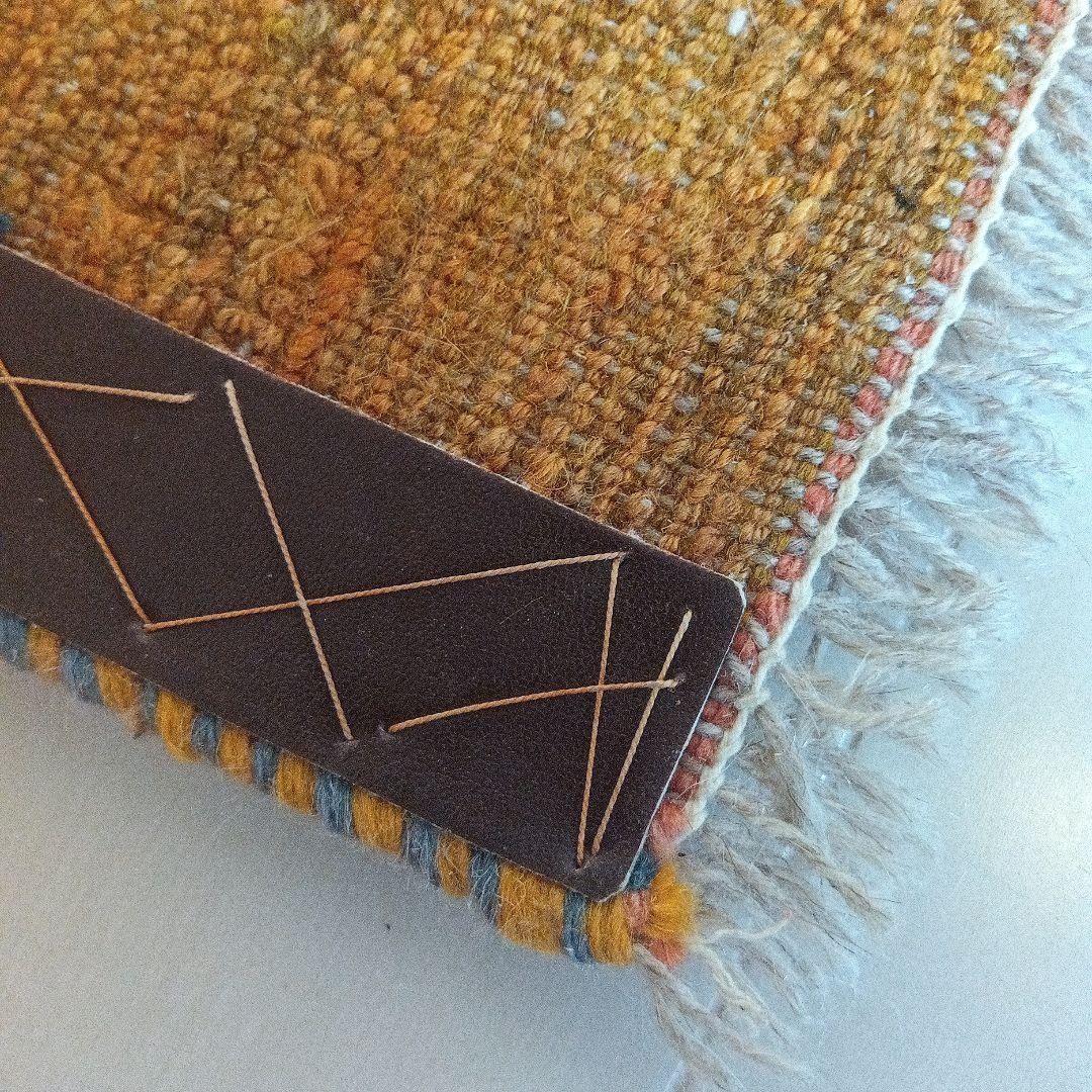 ギャベ　ストライプデザインラグ 　　　マット