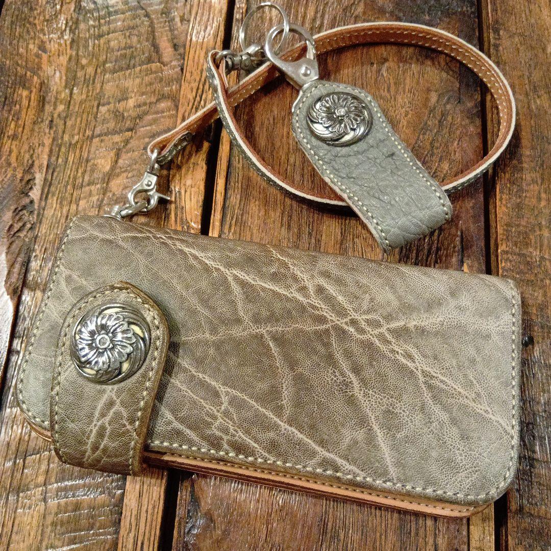 ケイシイズ　ライダースウォレット　エレファントレザー