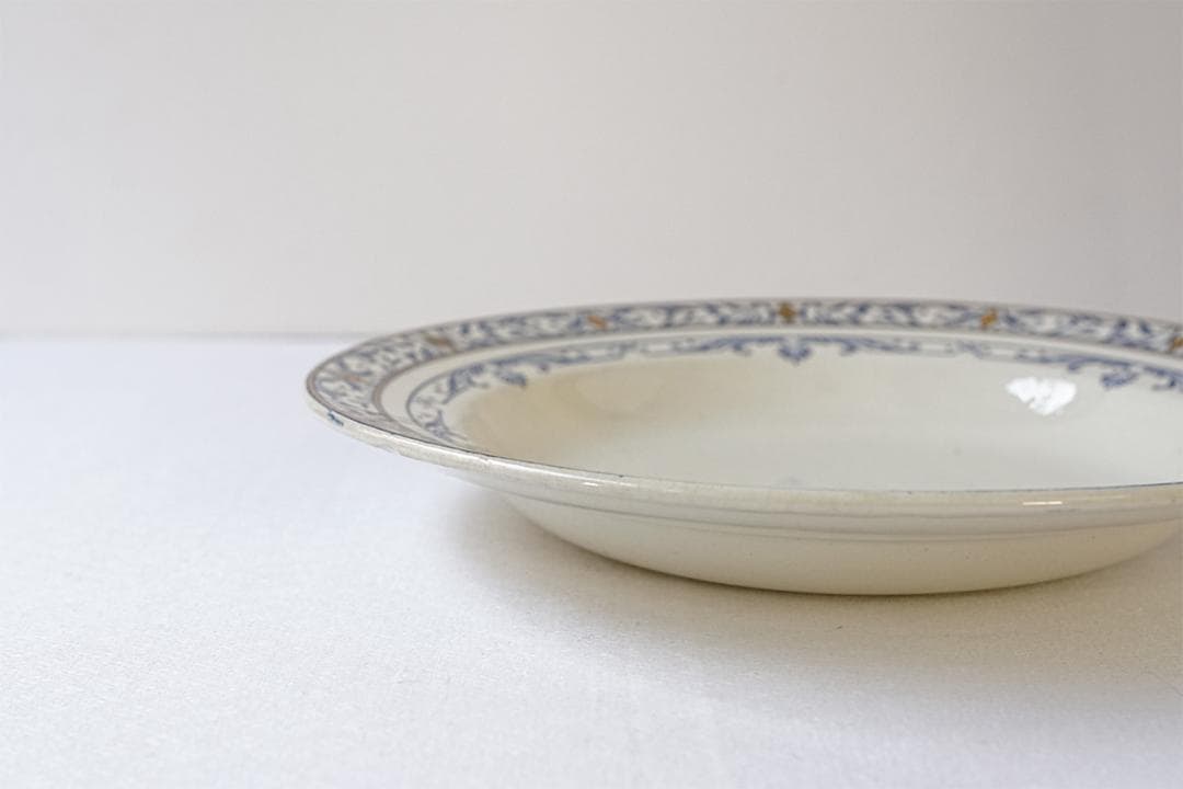 フランスアンティーク　クレイユモントロー　COLBERT　深皿　24.4cm