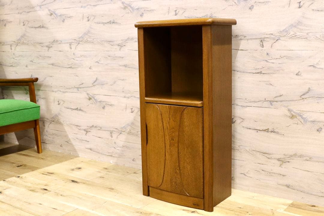 GMHS262○浜本工芸 / HAMAMOTO 電話台 収納棚 楢材 ブラウン