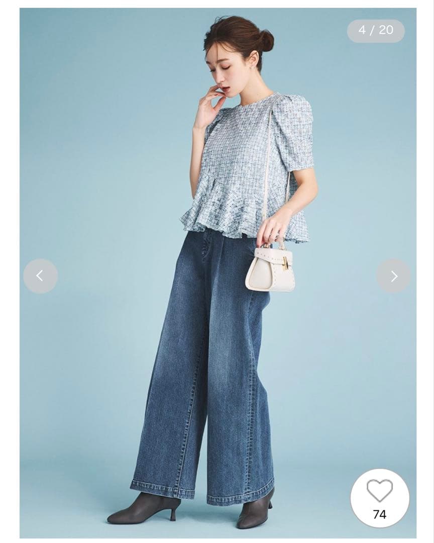 CELFORD ブラッシュドレースペプラムトップス　新品未使用