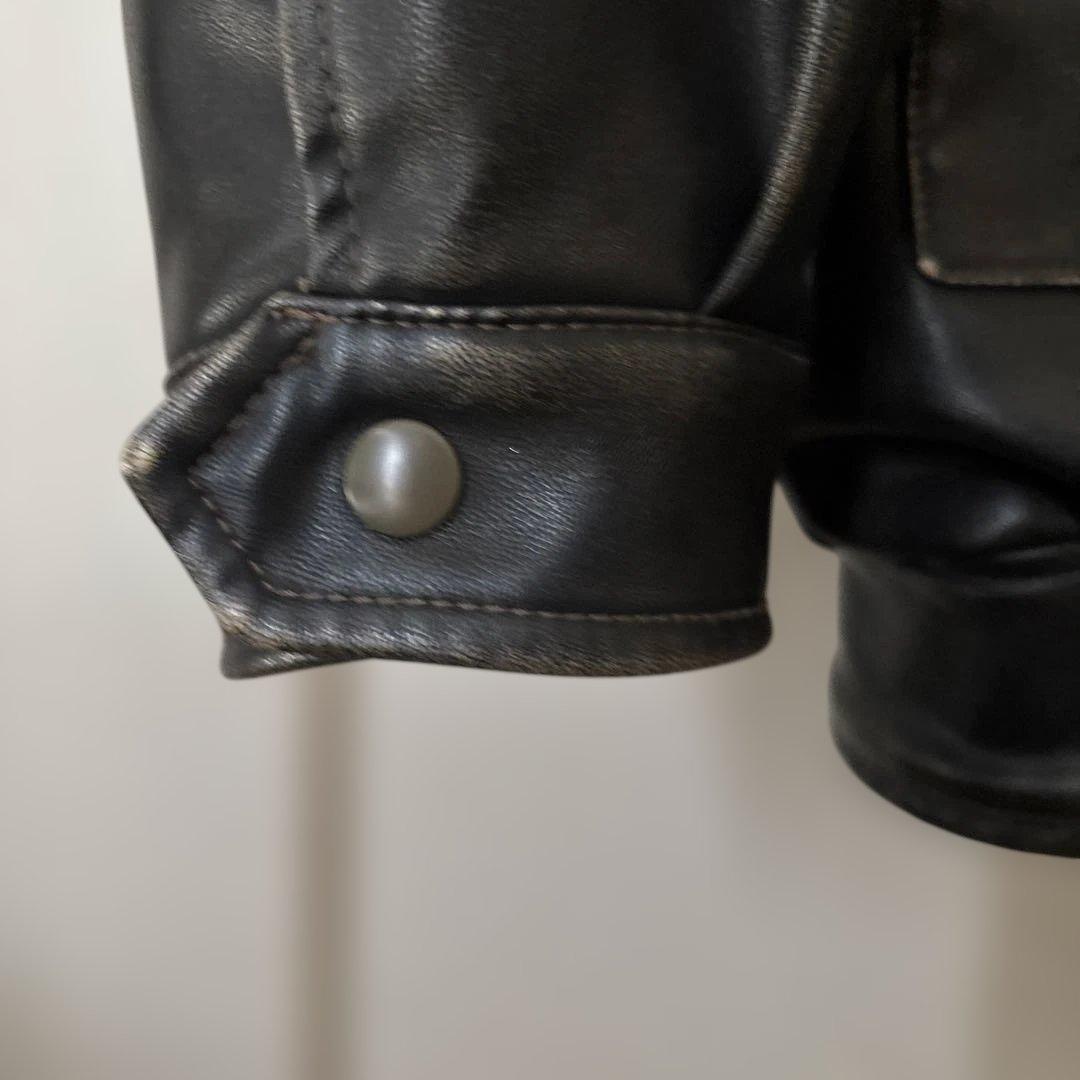 LAGUA GEMフェイクレザーヴィンテージジャケット