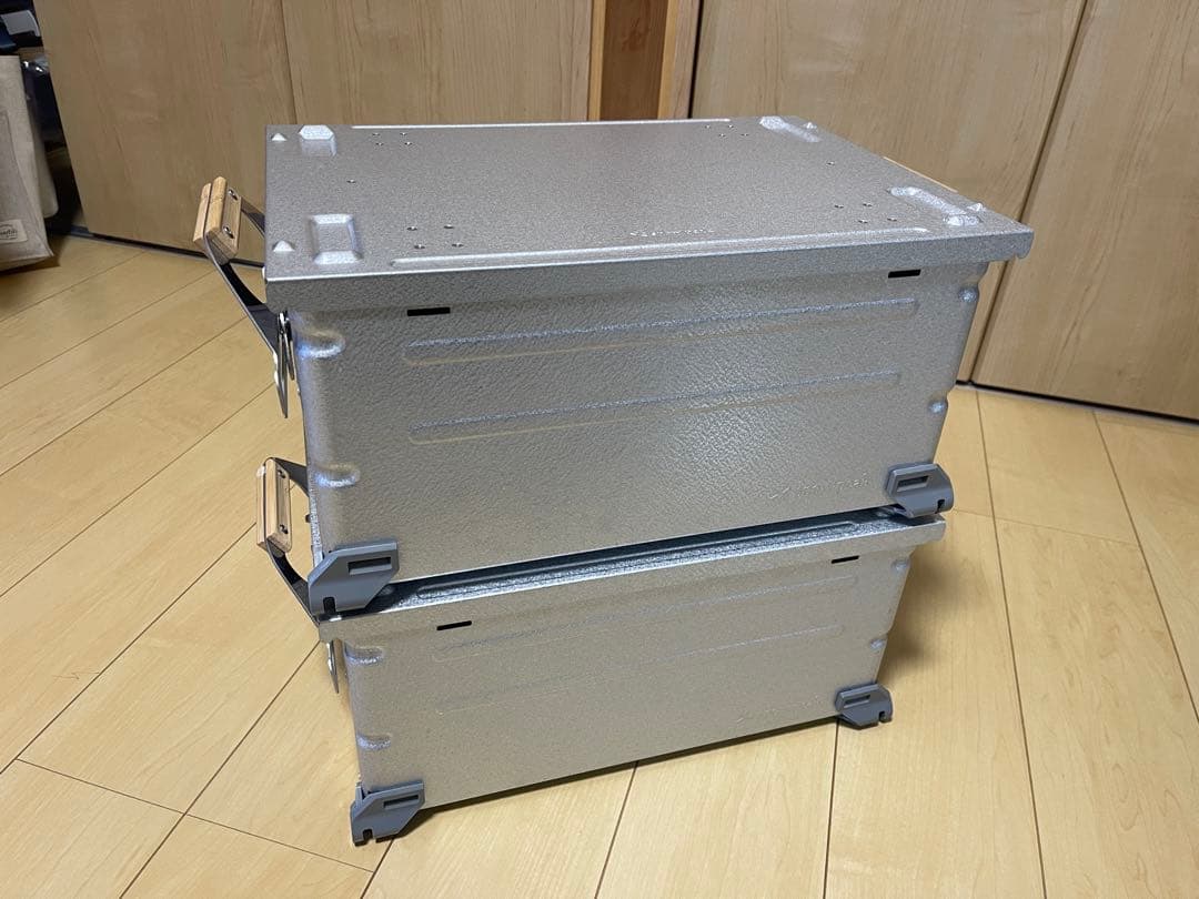 【美品】スノーピーク　シェルフコンテナ25 とリッドラック25の2台セット