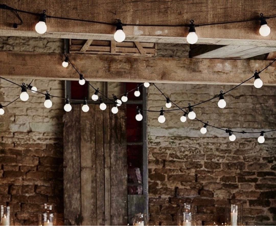 LEDストリングライト　 2セット売り 防水　ホワイトボール20灯 13m