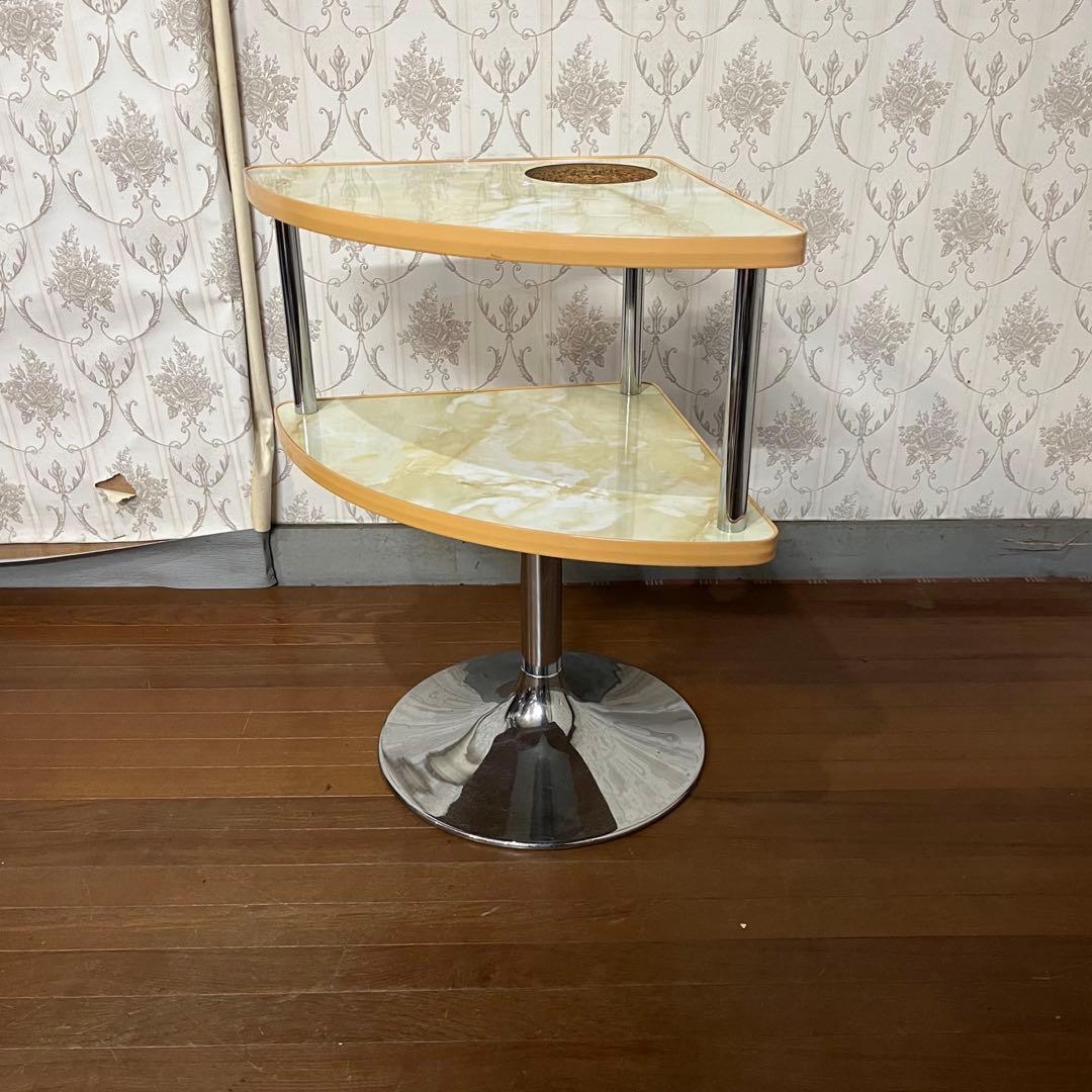 【アンティーク】① 昭和レトロ コーナーテーブル サイドテーブル 麻雀 灰皿台