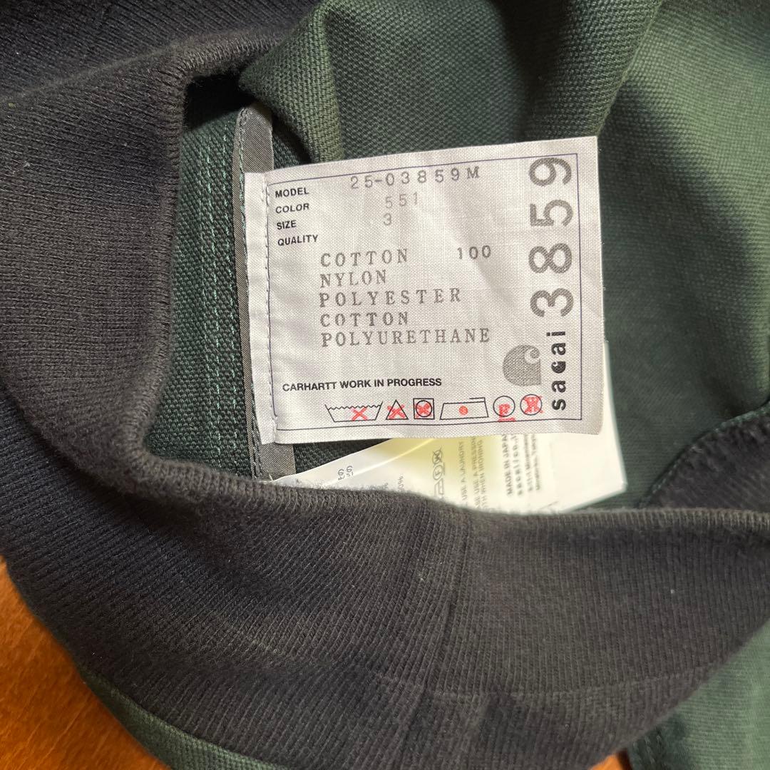 ジャケット・アウター sacai carhartt wip hooded green 3
