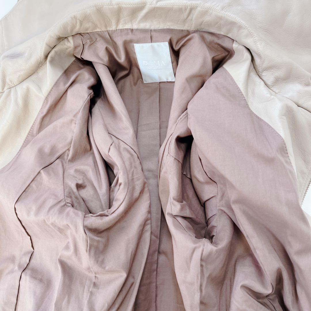 美品✨DAMA collection レザージャケット 羊革 レザー フード