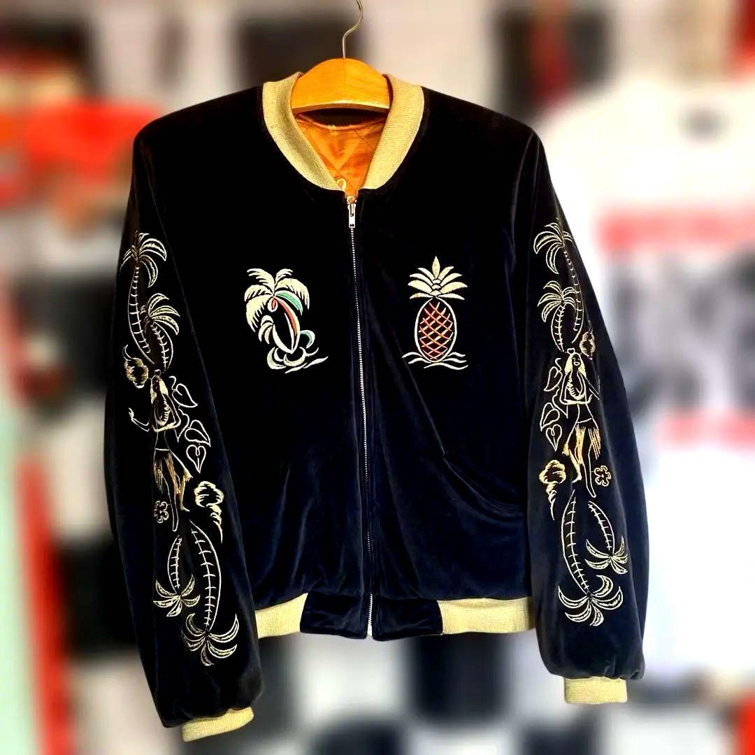 M*4様 Aloha Hawaii スカジャン 黒 別珍東洋