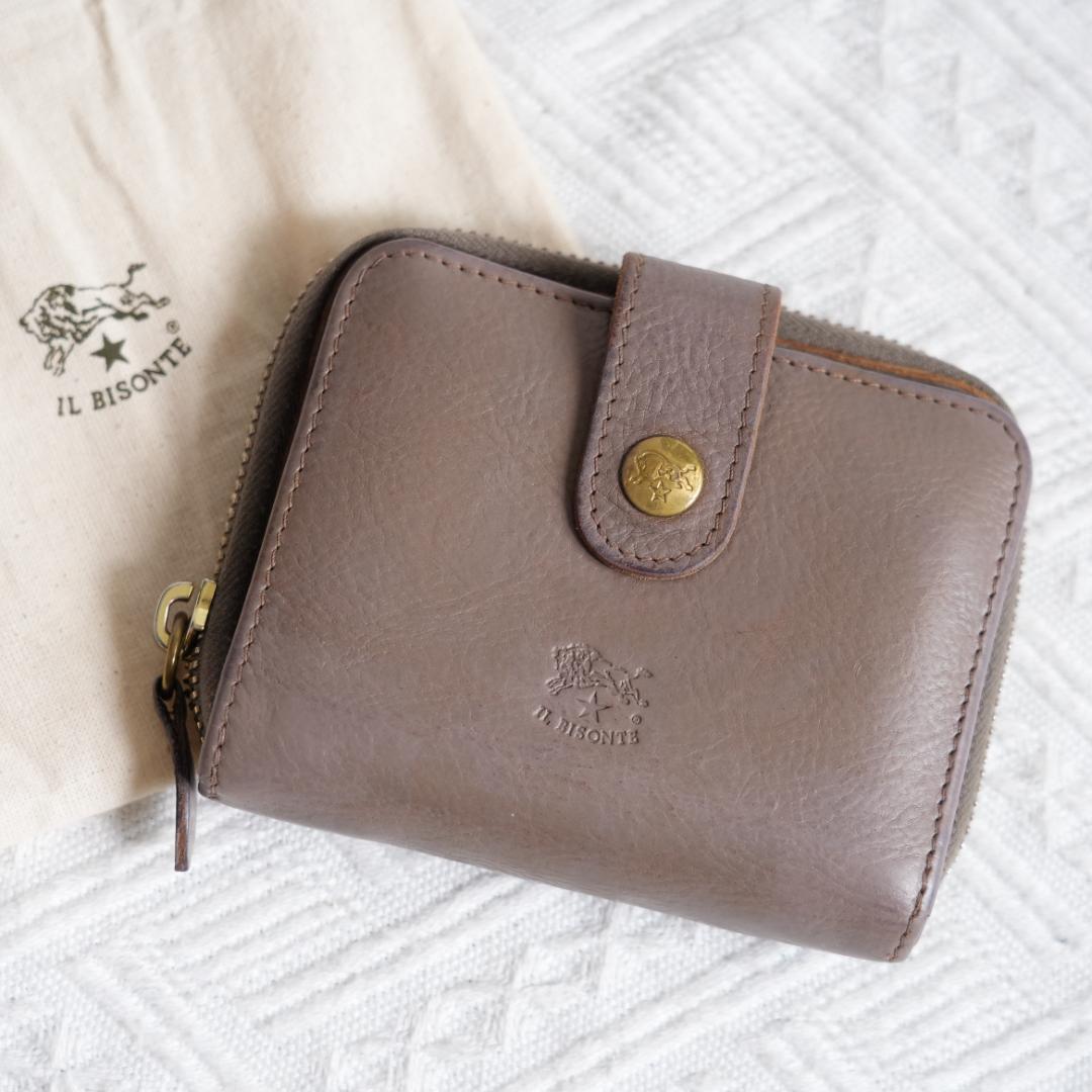イルビゾンテIL BISONTE ラウンドファスナー　2つ折り財布　ウォレット