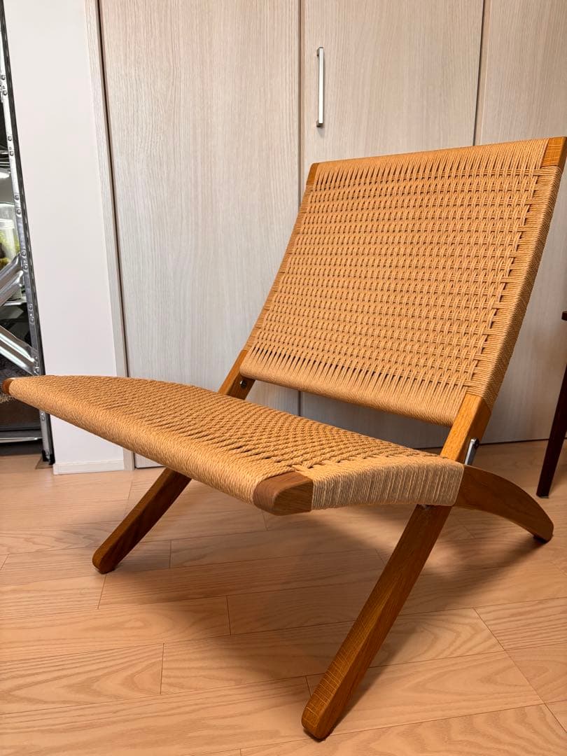 キューバチェア　MG501 オークオイル仕上げ　ペーパーコード