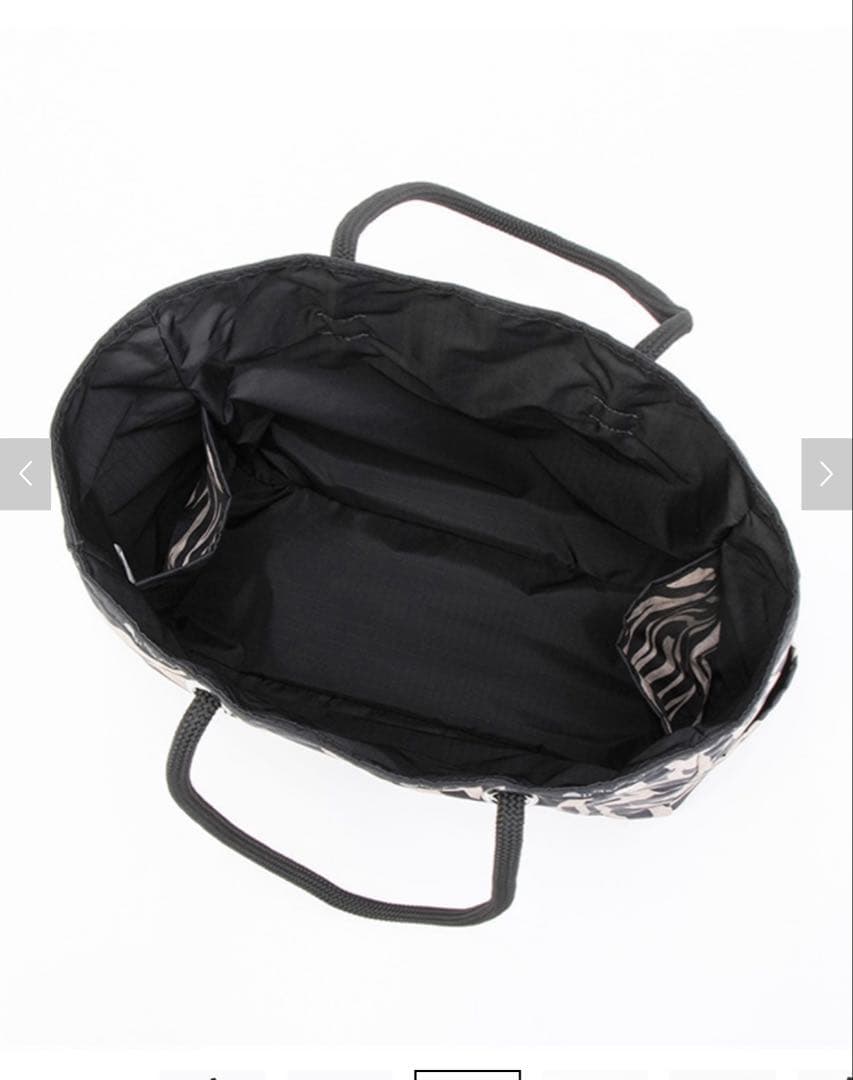 LeSportsac トートバッグ ラフィアゼブラ/ブラック