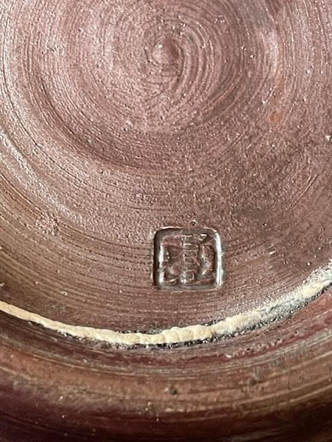 青色陶器花瓶 釉薬仕上げ 専用箱付き