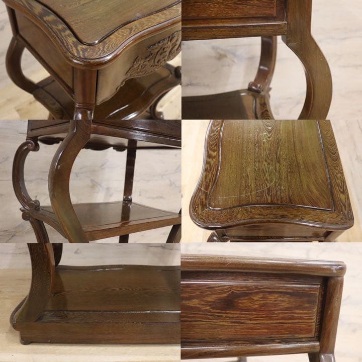 GMFK472○鉄刀木 タガヤサン コンソールテーブル 花台 飾り台 電話台