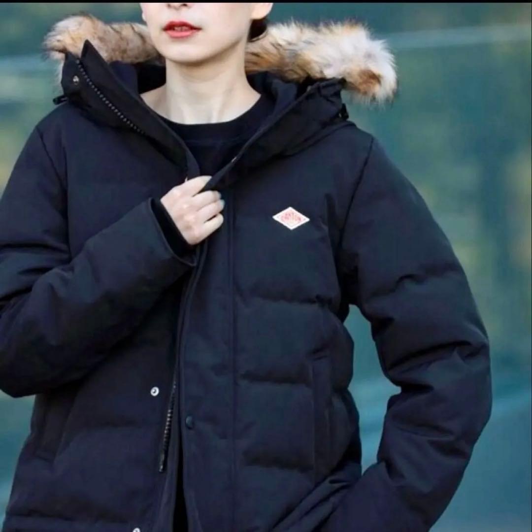 DANTON　ファー付きダウンジャケット36 ブラック　美品　最終お値下げ