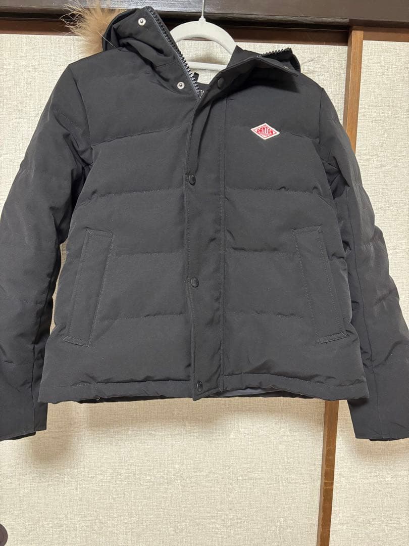 DANTON　ファー付きダウンジャケット36 ブラック　美品　最終お値下げ