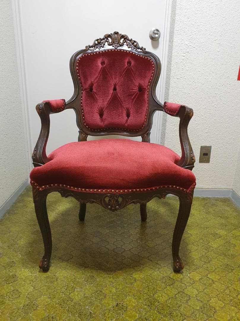 アンティーク チェア イス 椅子 ロココ調家具 猫脚 レトロ いす ④