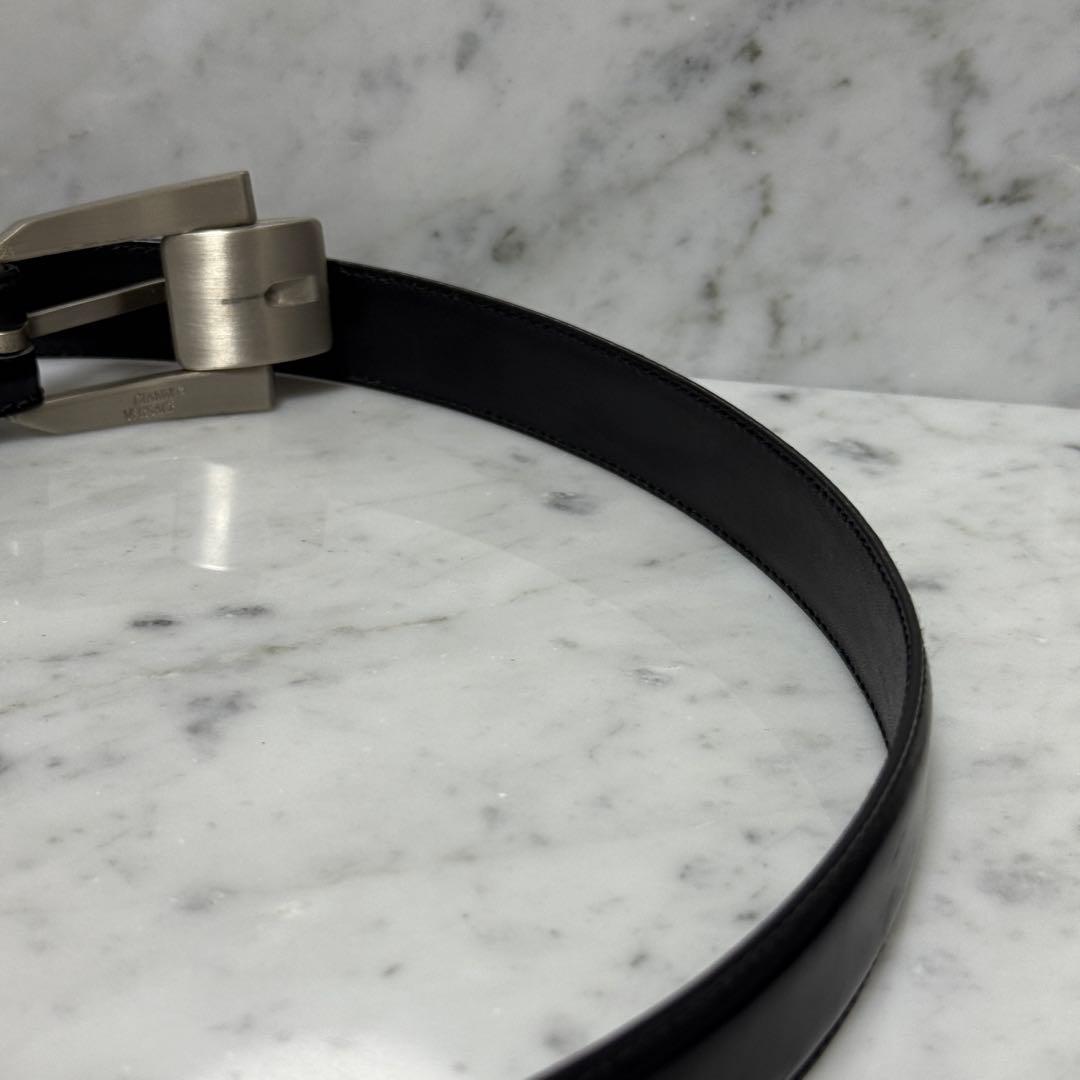 イタリア製 VERSACE ヴェルサーチ メデューサ ベルト ブラック 本革 銀