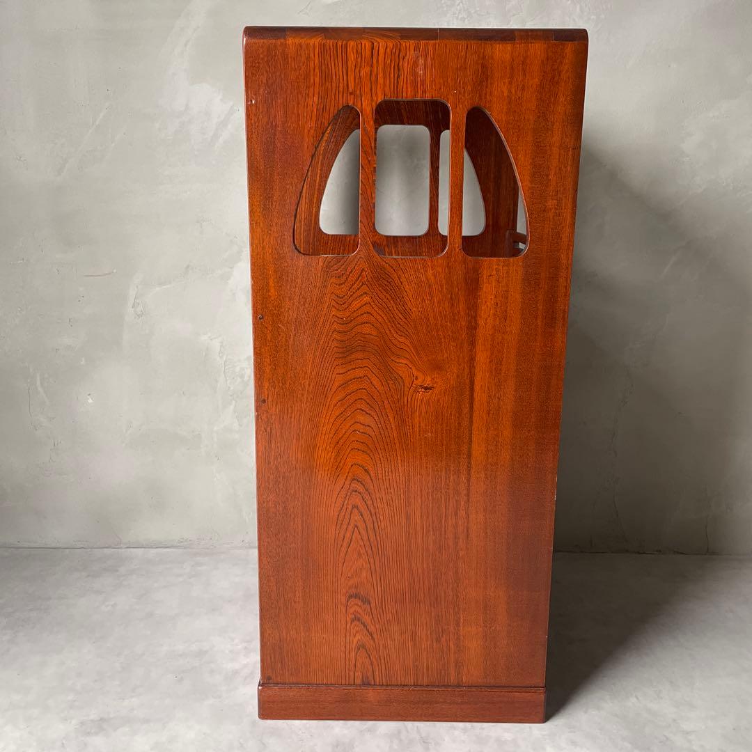 木製　欅　電話台　キャビネット　抽斗　観音開き　収納　和風　組手