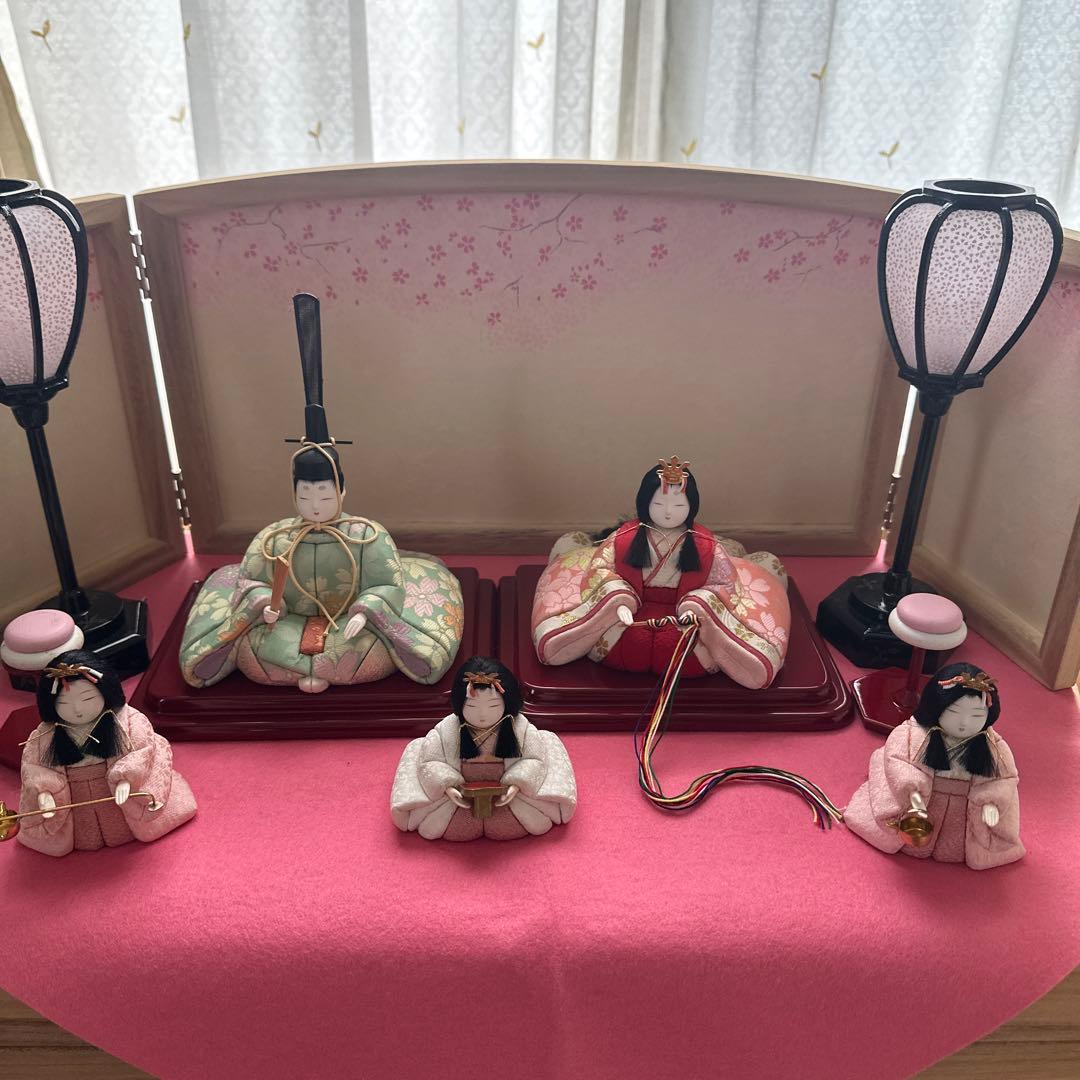 雛人形　桐箱付き 真多呂　木目込み人形　コンパクト　 お雛祭り