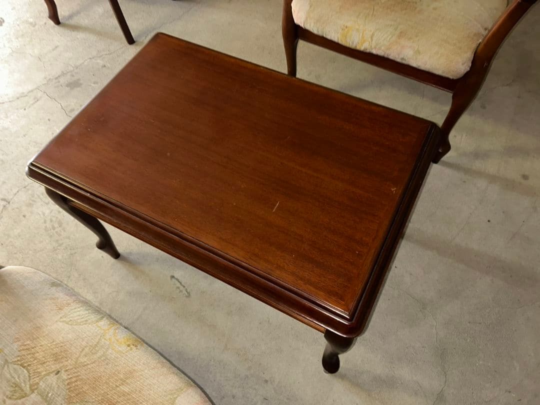 マルニ木工 80年代ビンテージ 小型テーブル、チェアーセット 引き取り限定！