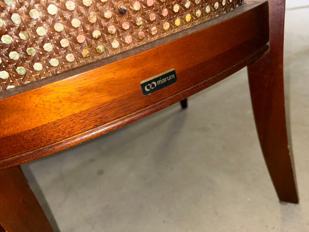 マルニ木工 80年代ビンテージ 小型テーブル、チェアーセット 引き取り限定！