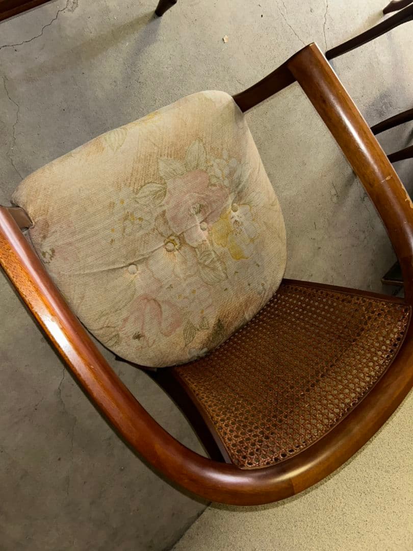 マルニ木工 80年代ビンテージ 小型テーブル、チェアーセット 引き取り限定！