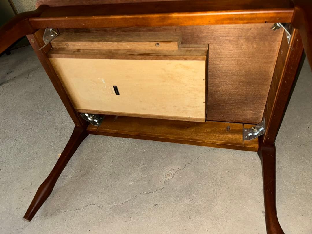 マルニ木工 80年代ビンテージ 小型テーブル、チェアーセット 引き取り限定！