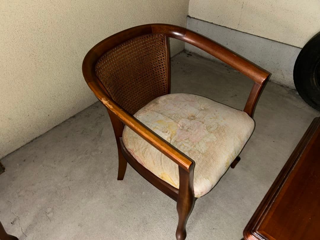 マルニ木工 80年代ビンテージ 小型テーブル、チェアーセット 引き取り限定！