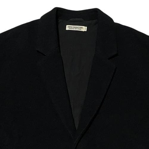 良品 定価70400円 COOTIE ウールモッサ チェスターコート ブラックL