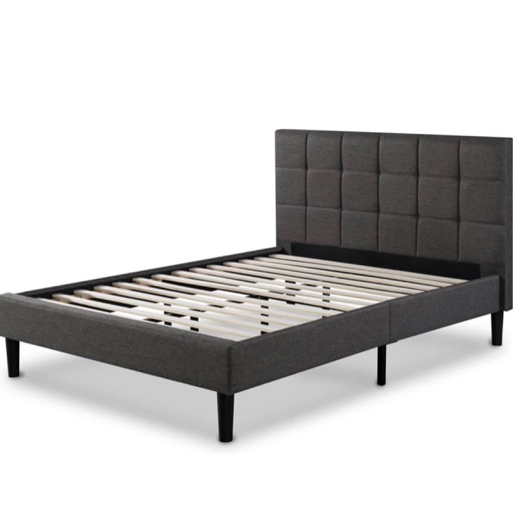 ルシアン様￼￼￼★セミダブル ZINUS ファブリック ベッドフレーム すのこ