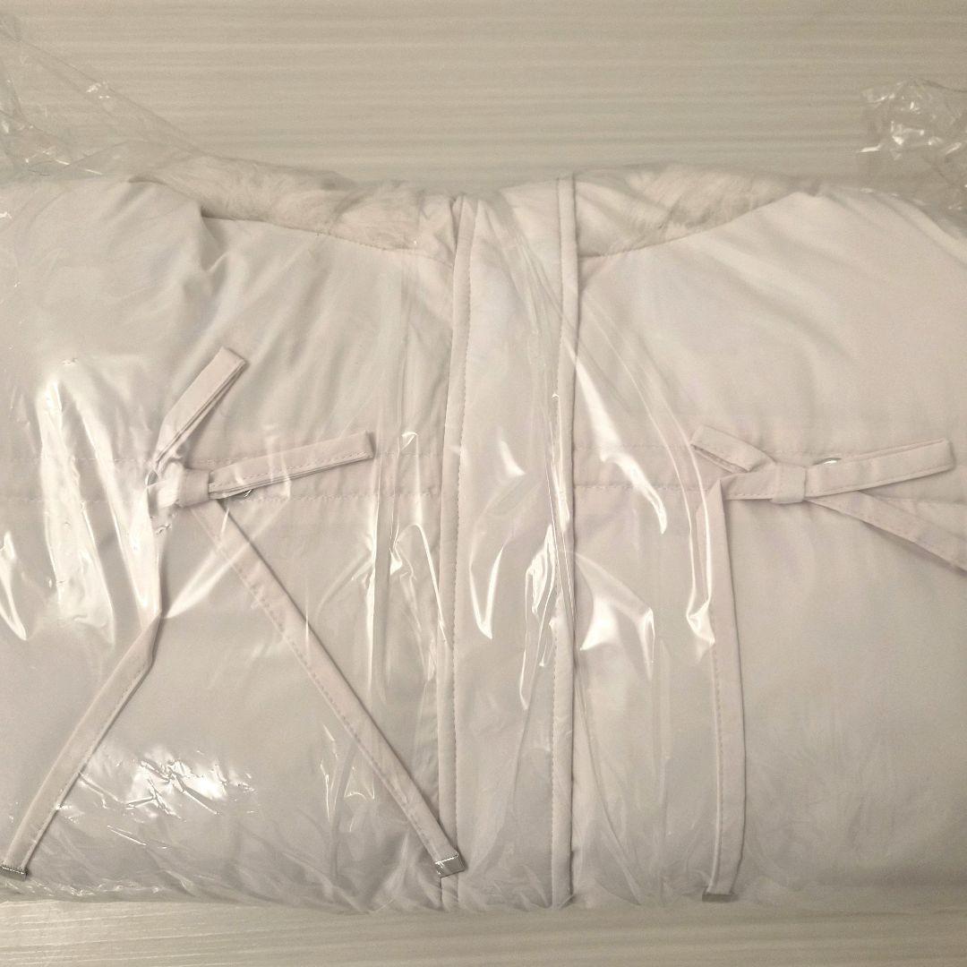 ミシェルマカロン　ファーフードリボンダウンコート　ピンク　XS　残り1