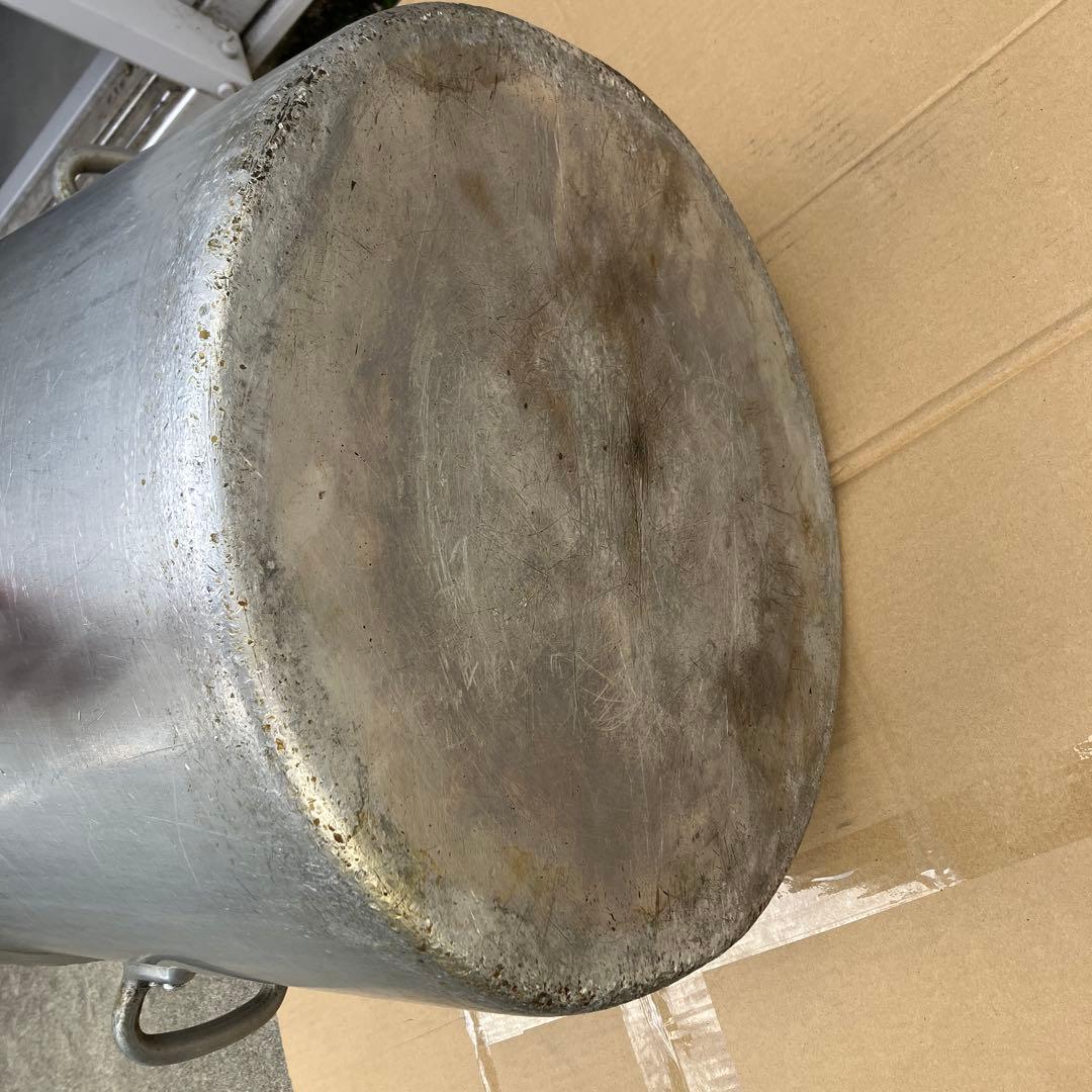 業務用　大型アルミ製寸胴鍋　大容量　2ハンドル　内径約48㎝　分厚いアルミ製